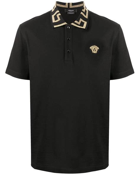 mens versace long sleeve polo|Versace polo shirt price.